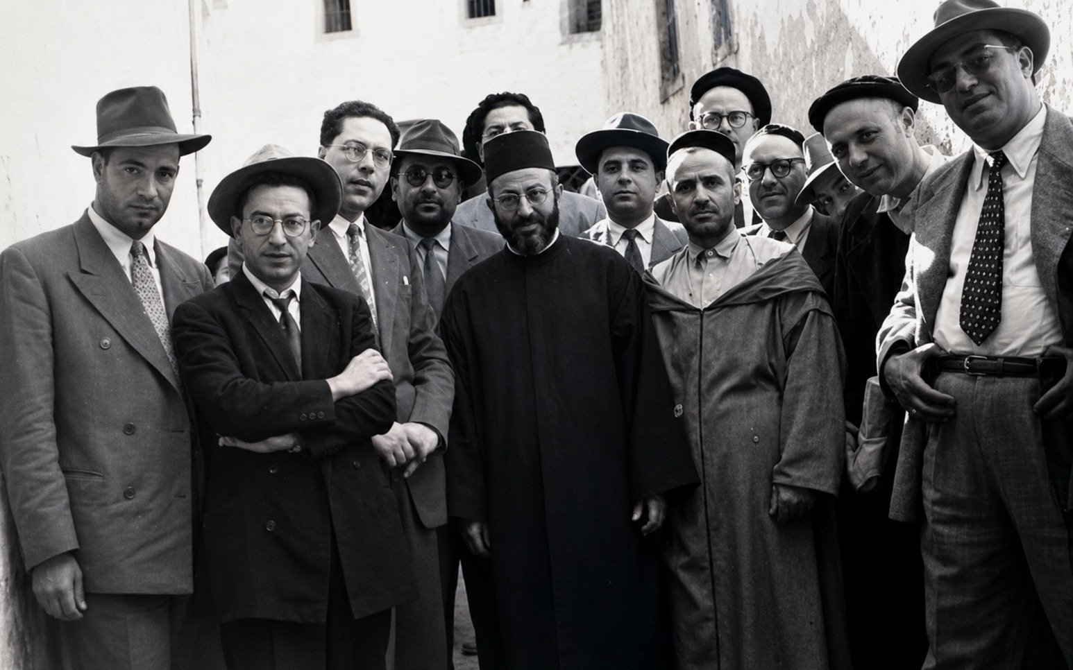 תצלום ארכיון של קהילה יהודית במרוקו במאה העשרים